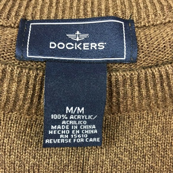 DOCKERS Retro Cafe Maroon Colorblock Plaid Sweater - Picture 3 of 4